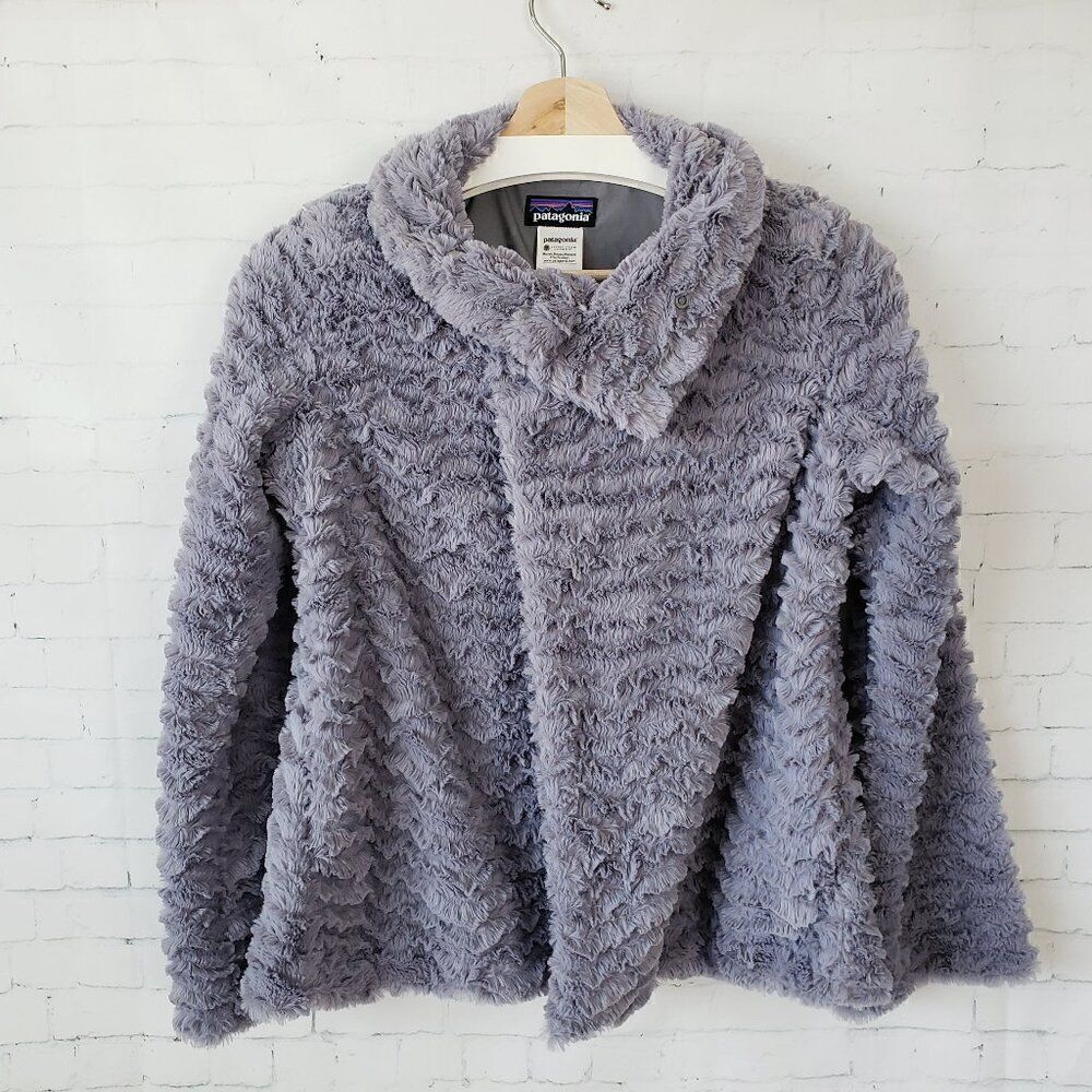 Patagonia Pelage Fleece Jacket Womens Size XS Dove Gray Full Zip High Neck